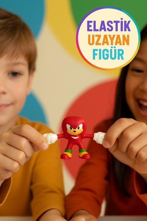 Goojitzu Squishi Esnek Uzayan Yumuşak Sonic Mini Tekli Figür - Metallic Knuckles - 5 Cm