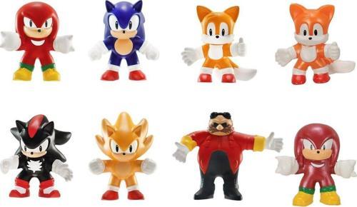 Goojitzu Squishi Esnek Uzayan Yumuşak Sonic Mini 8 Li Figür Seti - 5 Cm