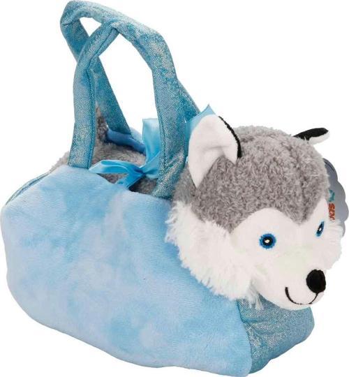 Peluş Kedi Köpek Taşıma Çantalı 20 Cm