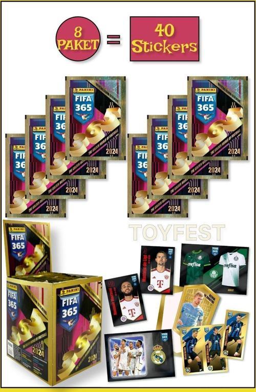 Panini Fifa 365 2024 Futbolcu Stickers Kartları - 8 Paket ( 40 Stickers )
