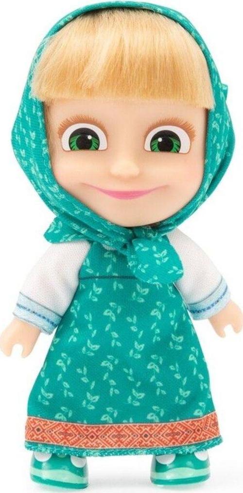 Masha & Koca Ayı - 12 Cm Masha Bebek - Yeşil Elbiseli