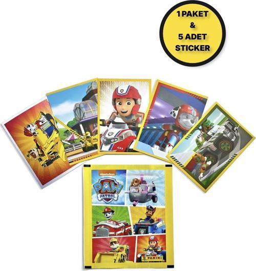 Sarı Seri Panini Paw Patrol Sticker Çıkartma - 1 Paket ( 5 Adet Sticker )