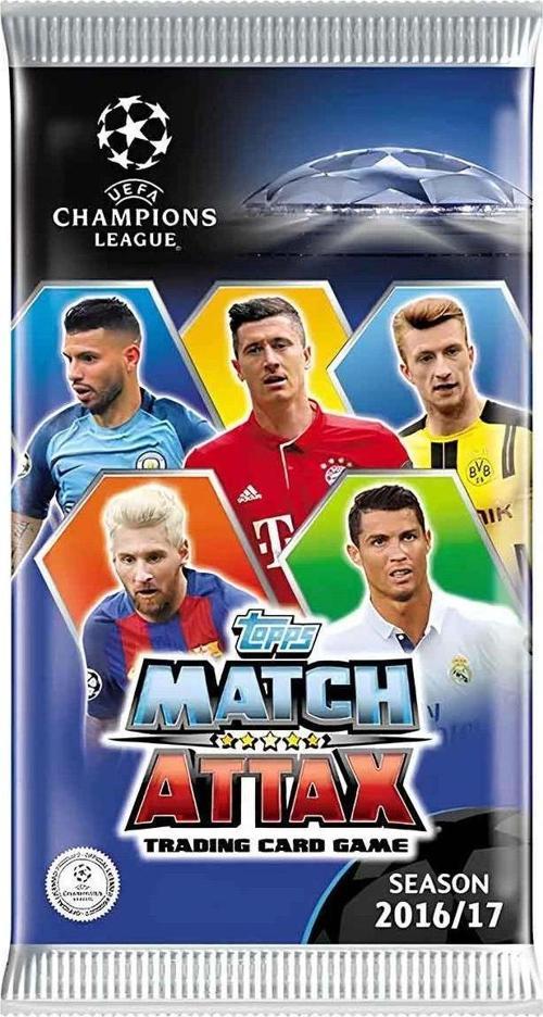 Uefa Şampiyonlar Ligi 16/17 Match Attax Futbolcu Kartları - 6'Lı Kart
