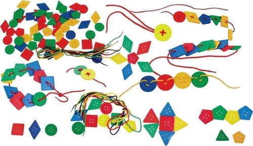 İpli Geometrik Düğmeler 96 Parça