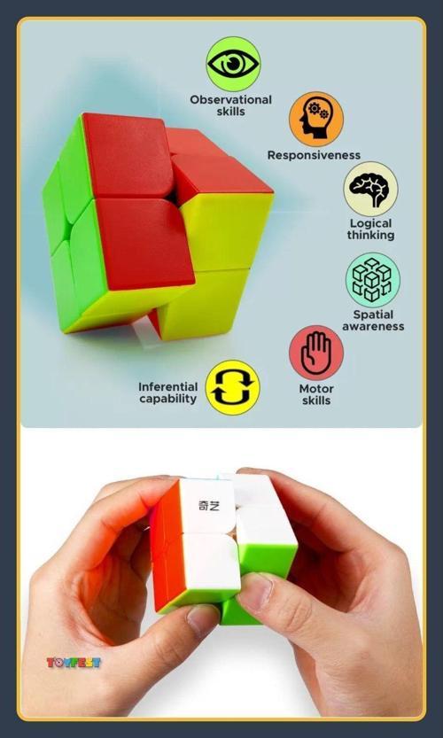 2X2 Qy Speed Zeka Küpü Stickersız Akıl Küpü Rübik Küp