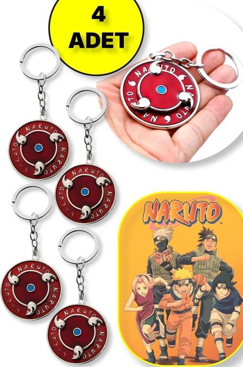 Naruto Dönence Şekilli Metal Anahtarlık - 4 Adet