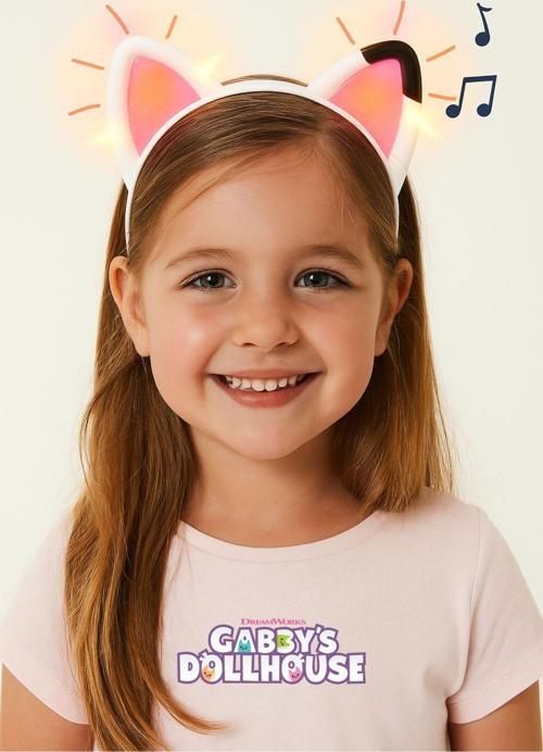 Gabby'S Dollhouse Sesli Ve Işıklı Taç Kedi Kulaklığı