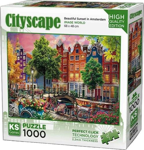 Ks Games Beautiful Sunset In Amsterdam Puzzle 1000 Parça 20793