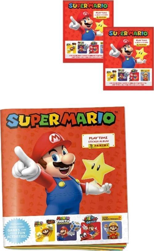 Super Mario Sticker Kartları Albümü Ve 2 Paket Sticker