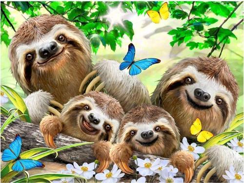 Prime 3D Tembel Hayvan Pelüş Ve Selfie 48 Parça Puzzle 15804
