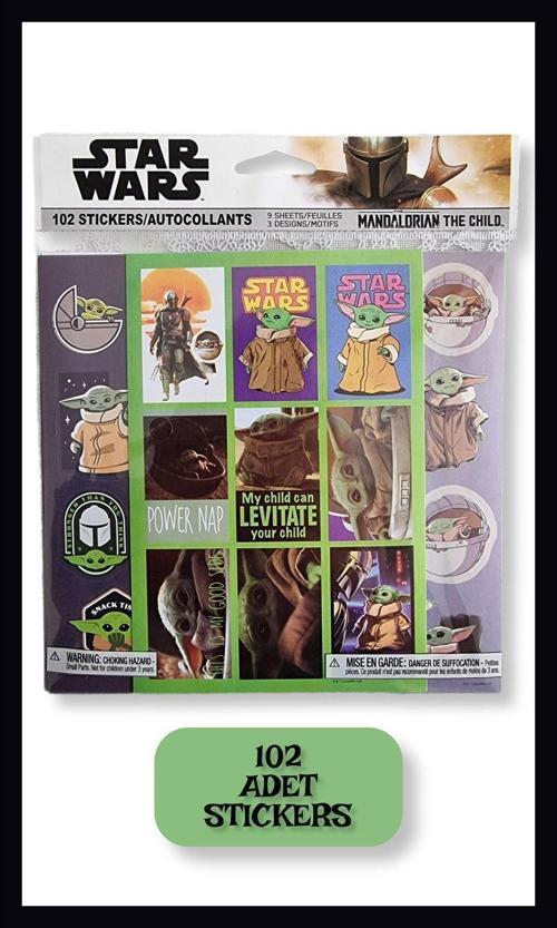 Star Wars The Mandalorian Baby Yoda Figür 108 Adet Stickers