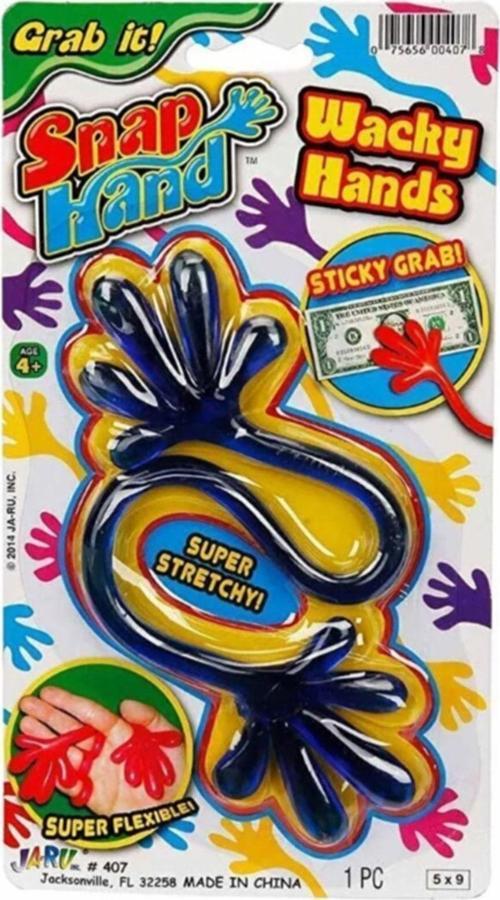 Jaru Süper Esnek Eğlenceli Yapışkan El Snap Hand İki Uçlu Yapışkan El - Mavi
