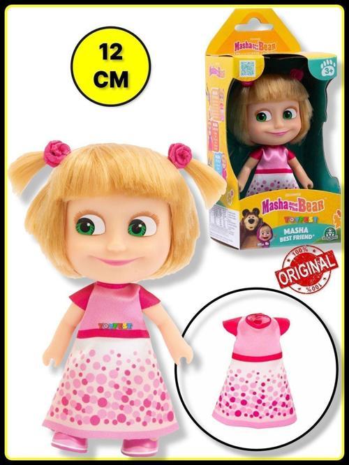 Masha And The Bear Masha İle Koca Ayı Çizgi Film Karakterlerinden 12 Cm Masha Bebek- 1 Adet(Model 2)