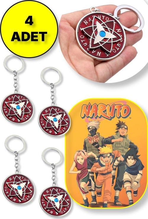 Naruto Yıldız Şekilli Metal Anahtarlık - 4 Adet