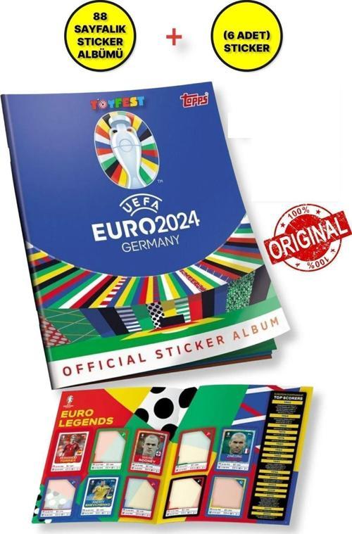 Almanya Euro 2024 Avrupa Şampiyonası Match Attax - Resmi Futbolcu Sticker Dergisi + 6 Adet Sticker