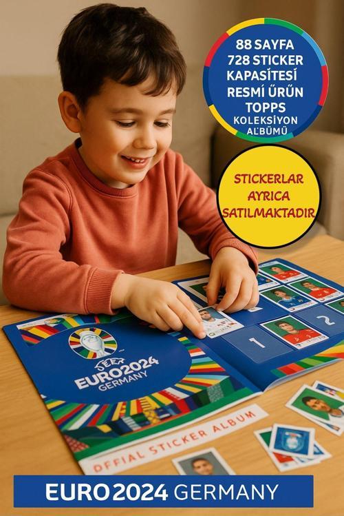 Topps Euro 2024 Sticker Albümü – 88 Sayfa - Koleksiyon Başlasın!
