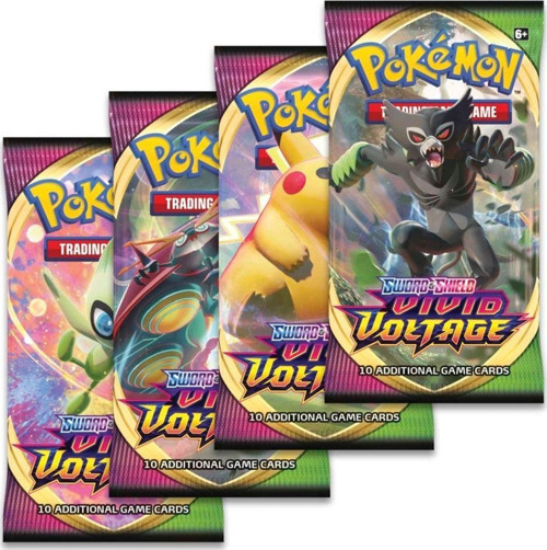 Toyfest Lisanssız Pokemon Oyun Kartı Tcg Sword&Shield Vivid Voltage Booster Pack - 2 Paket (20 Kart) 3