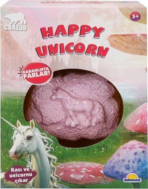 Karanlıkta Parlayan Unicorn Fosil Kazı Seti