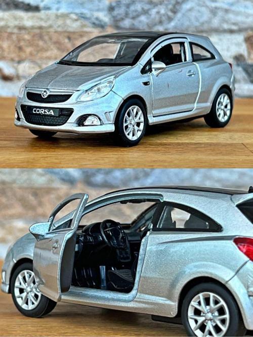 Opel Corsa Opc Çek Bırak Die - Cast Metal Model Araba - Gri 11.5 Cm