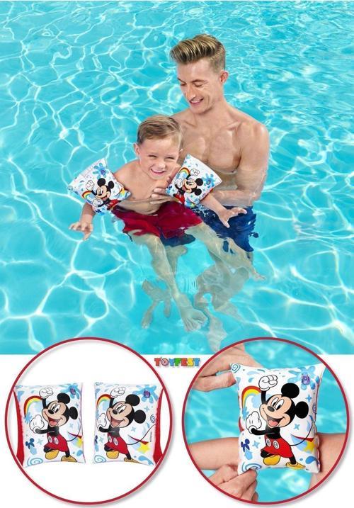 Mickey Mouse Figürlü Deniz Havuz Çocuk Yüzücü Kolluk - (3 - 6 Yaş Arası) - 23 Cm X 15 Cm