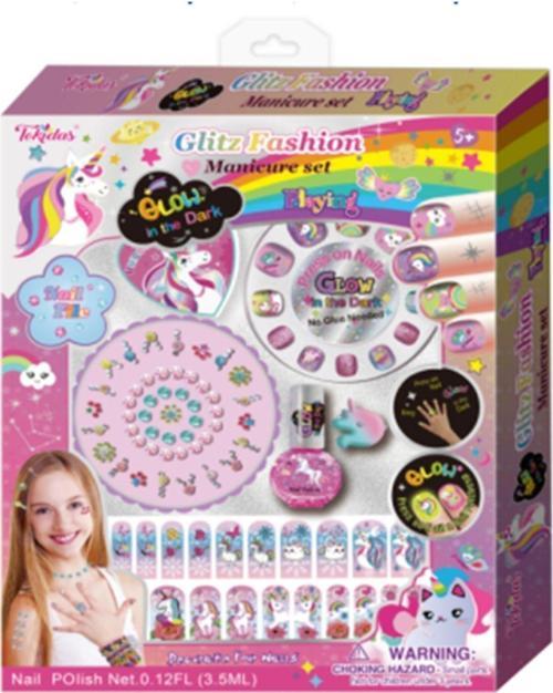 Tokidas Glitz Fashion Manicure Set /Glow İn The Dark - Moda Manikür Seti / Karanlıkta Parlıyor