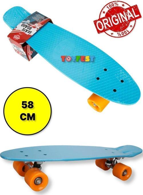 Plastik Kaykay Retroboard 58 Cm - Mavi