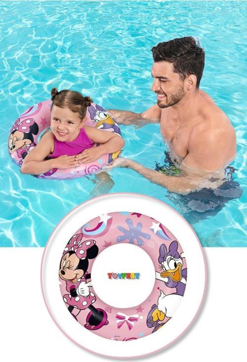 Minnie Mouse . Figürlü Deniz Havuz Çocuk Yüzücü Simit - (3 - 6 Yaş Arası) - 56 Cm