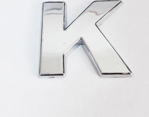 K Harfi  3,75 cm Krom Yapışkanlı