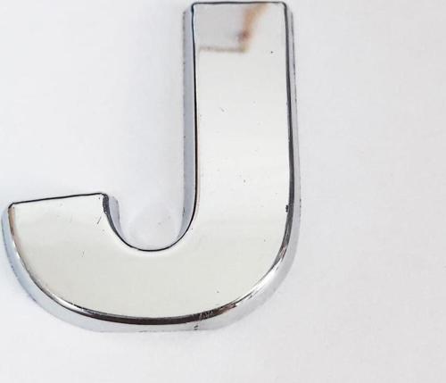 J Harfi  3,75 cm Krom Yapışkanlı
