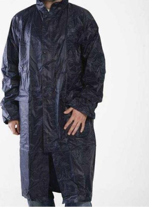 Kapüşonlu Lacivert PVC Yağmurluk XXL