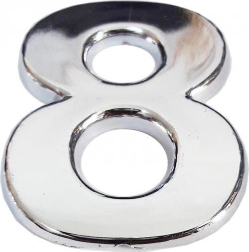 Krom Yapışkanlı 8 Rakamı 5 cm