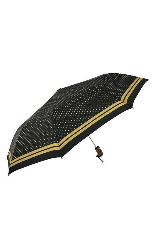 Lüx Şemsiye Otomatik Sari Puantiyeli Kahve 225-GL