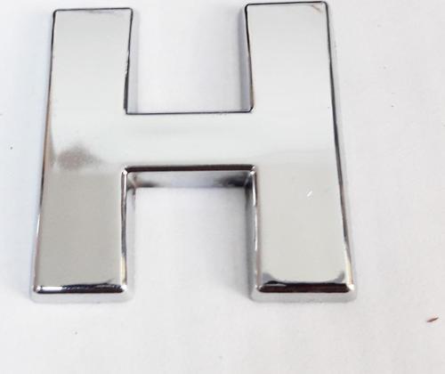 H Harfi  3,75 cm Krom Yapışkanlı