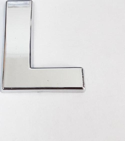 L Harfi  3,75 cm Krom Yapışkanlı