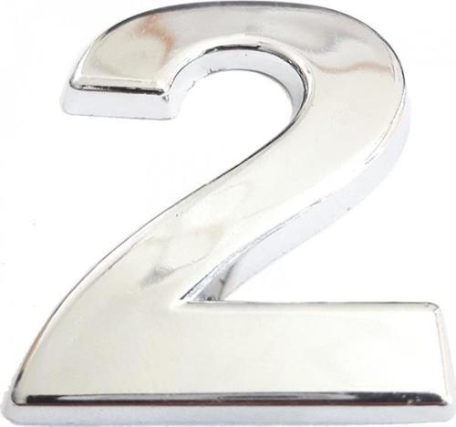 Krom Yapışkanlı 2 Rakamı 5 cm