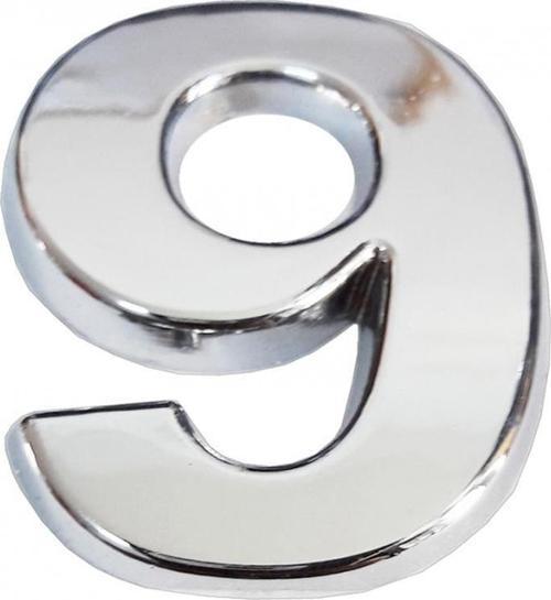 Krom Yapışkanlı 9 Rakamı 5 cm