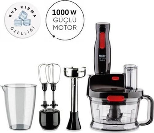 1,5 Lt Geniş Hazneli Blender Seti Buz Kırma Çırpma Dilimleme Doğrama Rendeleme Turbolu Güçlü Motor