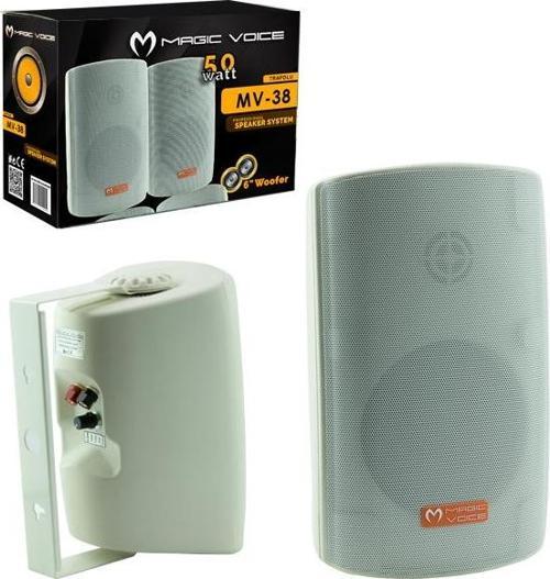 MAGICVOICE MV-38 11 CM 50 W BEYAZ SÜTUN HOP 2Lİ TAKIM TRAFOLU  GO50606757300
