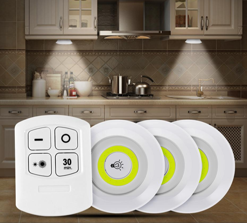 Uzaktan Kumandalı Yapışkanlı Kablosuz Pilli LED 3’lü  GO50607093750