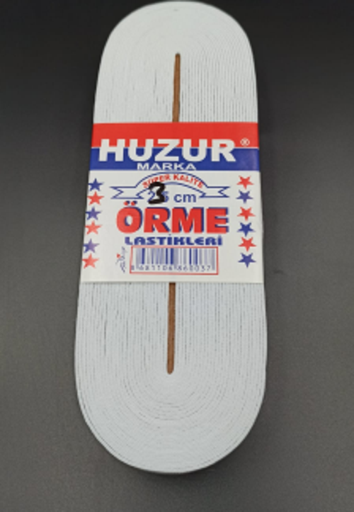 BEYAZ - 3CM PAÇA LASTİK YASSI GENİŞ 10MT.  GO50603617290