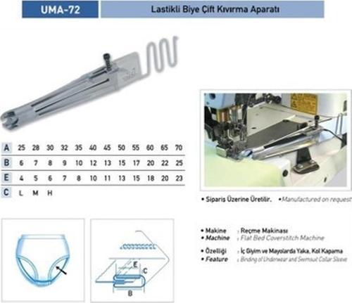 Lastikli Biye Çift Kıvırma Aparatı 50X15 / Uma-72