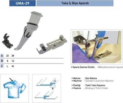 Yaka Iç Biye Aparatı 22X9MM/ Uma-29