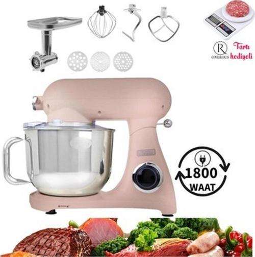 Döküm Gövde Kıyma Çekme Hamur Yoğurma 1800W 6,2 Lt Hacim Premium Mutfak Şefi +Hediyeli