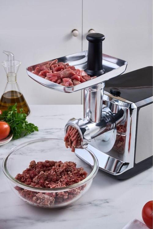 Inox Kıyma Makinesi 1201 (Salça Sucuk Sosis ve Içli Köfte Aparatlı)