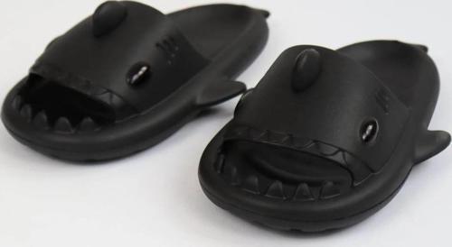 WG500 Köpekbalığı Siyah Unisex Tam Ortopedik Terlik Shark Slides