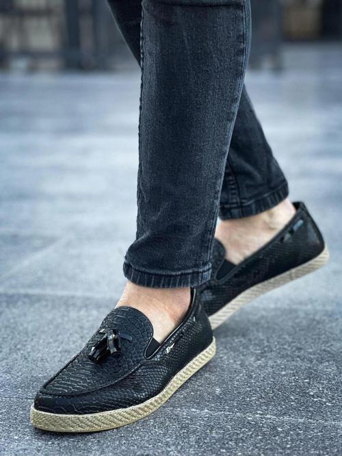 MD141 HT Croco Erkek Ayakkabı SIYAH