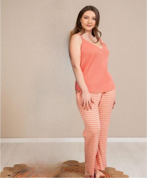 Perfect Club Kadın İp Askılı V Yaka Pijama Takımı 4362K - 1 Adet