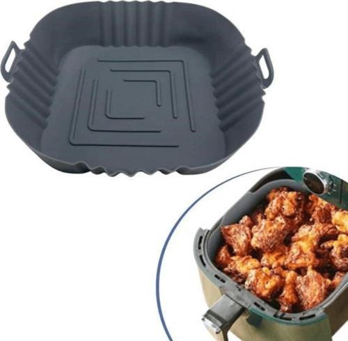 Renkli Isıya Dayanıklı Yıkanılabilir Silikon Fırın Airfryer Kare Model Pişirme Matı 20 Cm ( Lisiny