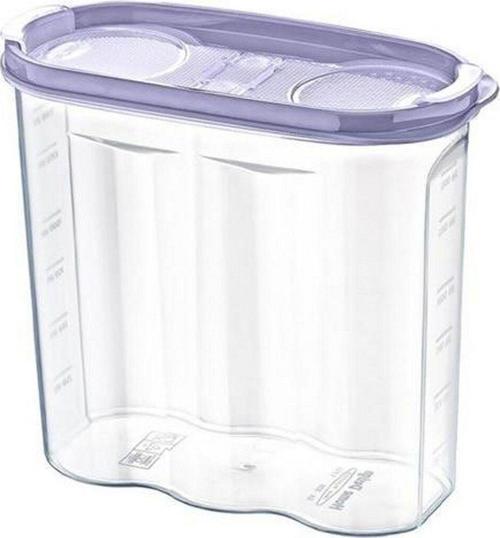 2 Kapaklı Ölçekli Erzak Kuru Gıda Saklama Kutusu Kabı - 1,7 Litre - Sa935