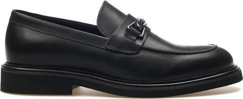 Erkek Hakiki Deri Toka Detaylı Casual Ayakkabı 25y L5137 M Siyah